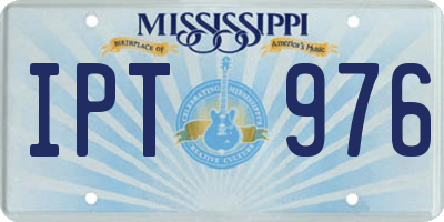 MS license plate IPT976