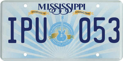 MS license plate IPU053