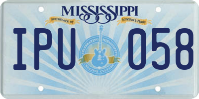 MS license plate IPU058