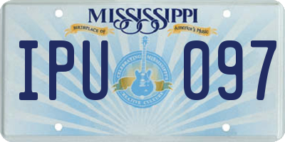 MS license plate IPU097