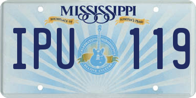 MS license plate IPU119