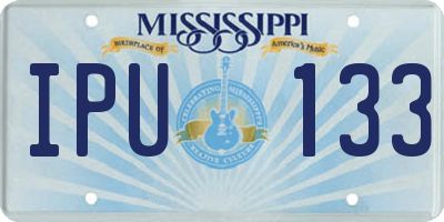 MS license plate IPU133