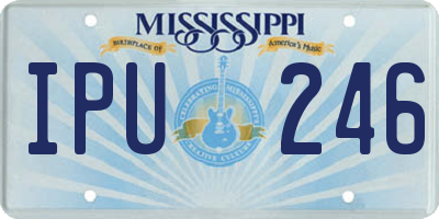 MS license plate IPU246