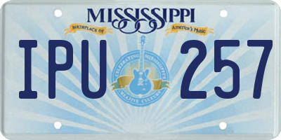MS license plate IPU257