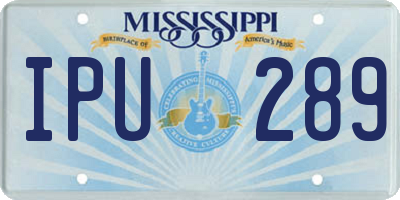 MS license plate IPU289