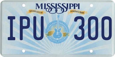 MS license plate IPU300