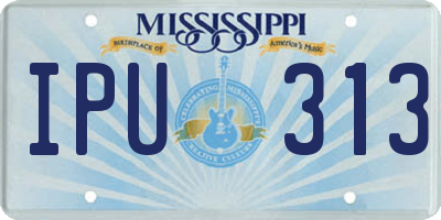 MS license plate IPU313