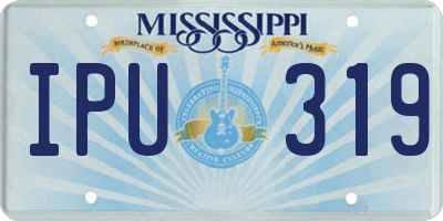 MS license plate IPU319