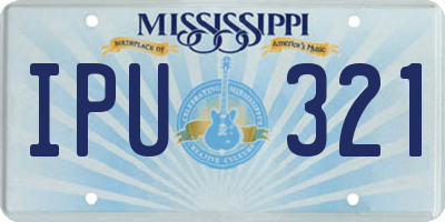 MS license plate IPU321