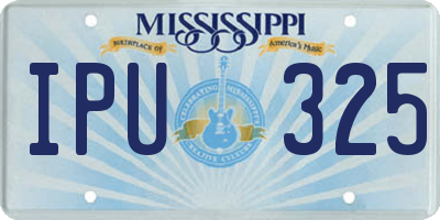 MS license plate IPU325