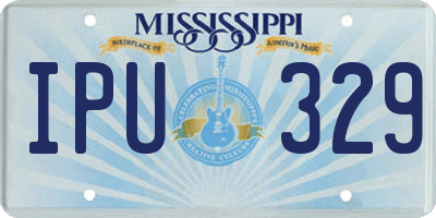 MS license plate IPU329