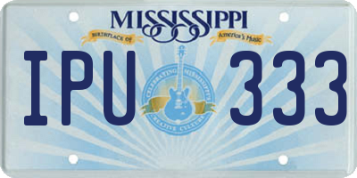 MS license plate IPU333