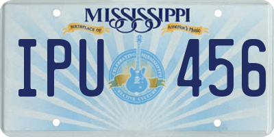 MS license plate IPU456