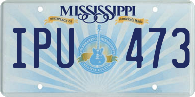 MS license plate IPU473