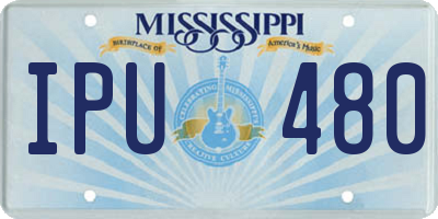 MS license plate IPU480