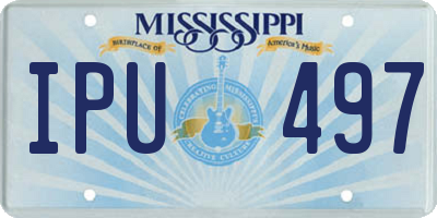 MS license plate IPU497