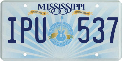 MS license plate IPU537