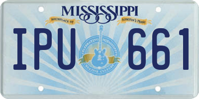 MS license plate IPU661