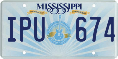 MS license plate IPU674