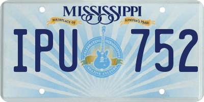 MS license plate IPU752