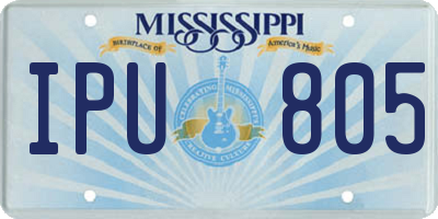 MS license plate IPU805