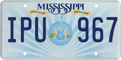 MS license plate IPU967