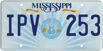 MS license plate IPV253