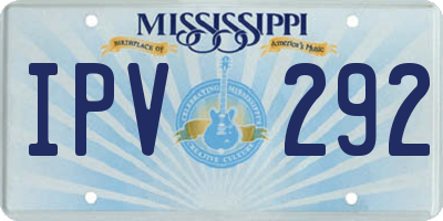 MS license plate IPV292