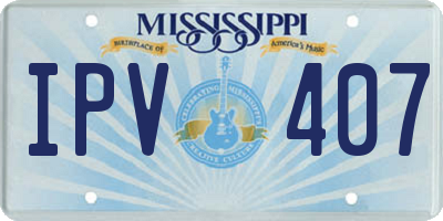 MS license plate IPV407