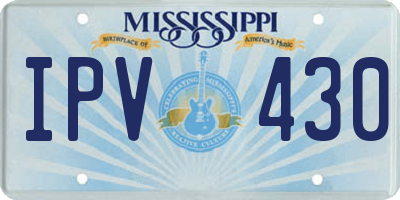MS license plate IPV430