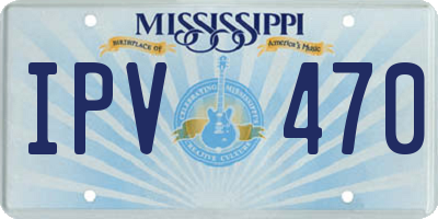 MS license plate IPV470