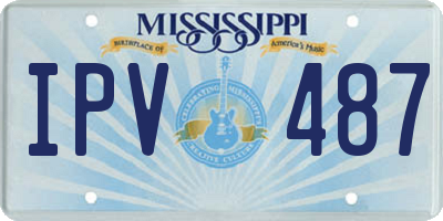 MS license plate IPV487