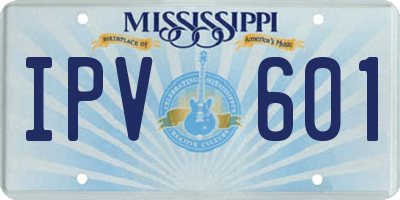 MS license plate IPV601