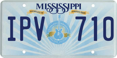 MS license plate IPV710