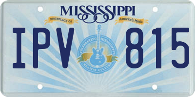 MS license plate IPV815