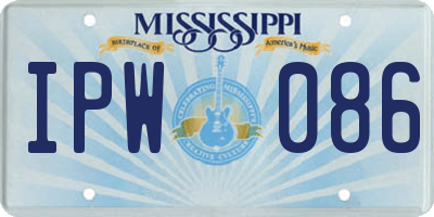 MS license plate IPW086