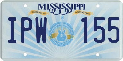 MS license plate IPW155