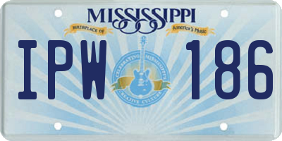 MS license plate IPW186