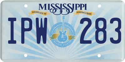 MS license plate IPW283