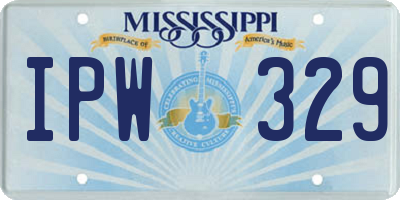 MS license plate IPW329