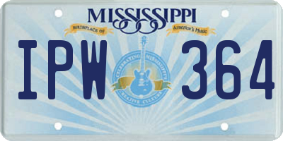 MS license plate IPW364