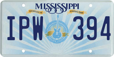 MS license plate IPW394