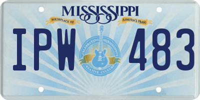 MS license plate IPW483