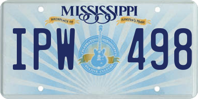 MS license plate IPW498