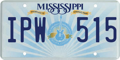 MS license plate IPW515