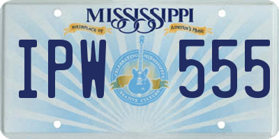 MS license plate IPW555