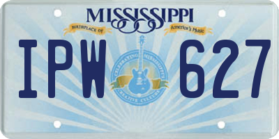 MS license plate IPW627