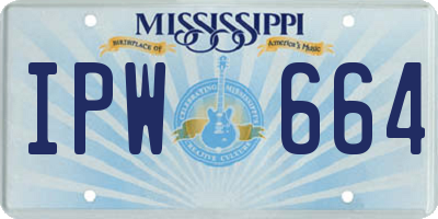 MS license plate IPW664