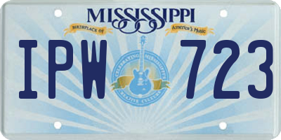 MS license plate IPW723