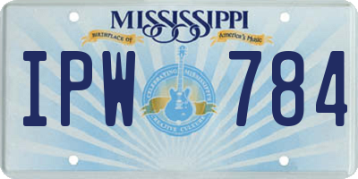 MS license plate IPW784
